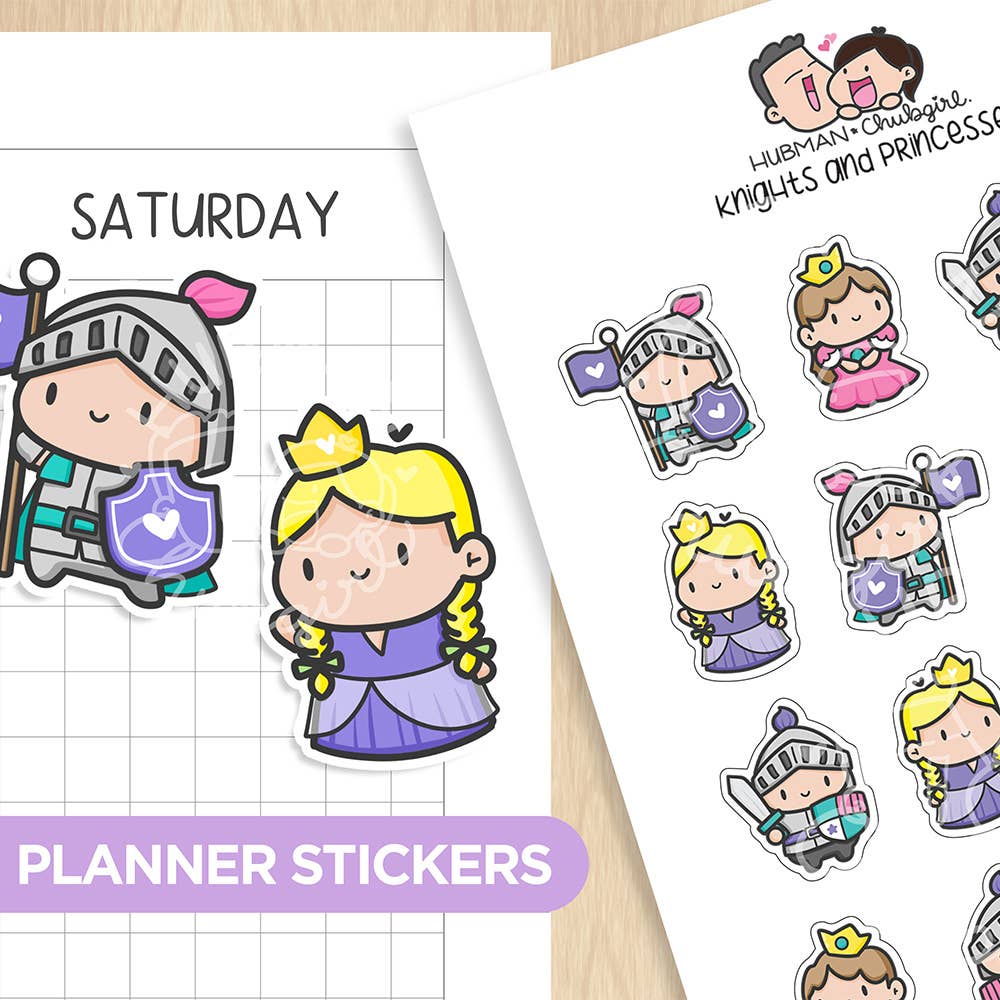 Knights & Princesses Planner Stickers