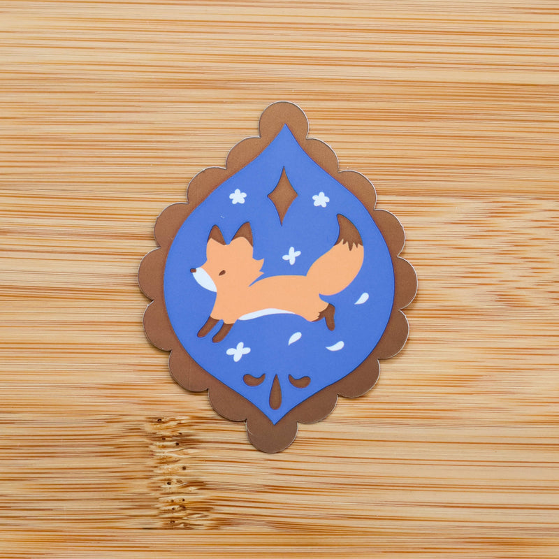 Foxy Pendant Holographic Vinyl Sticker