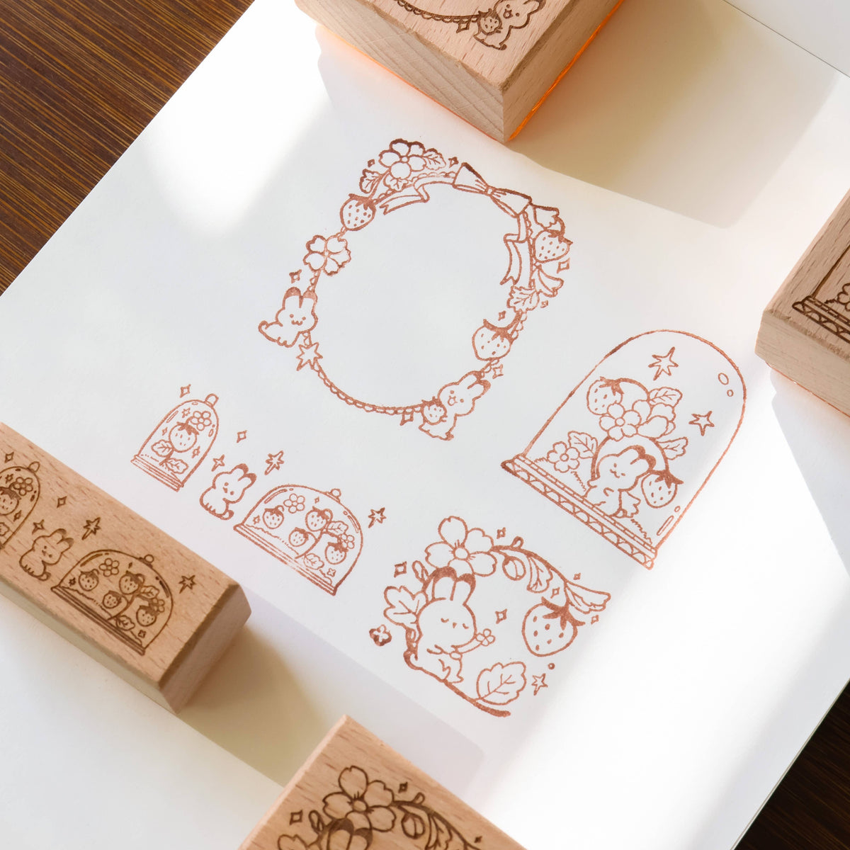 Strawberry Bunny Stamp Tin