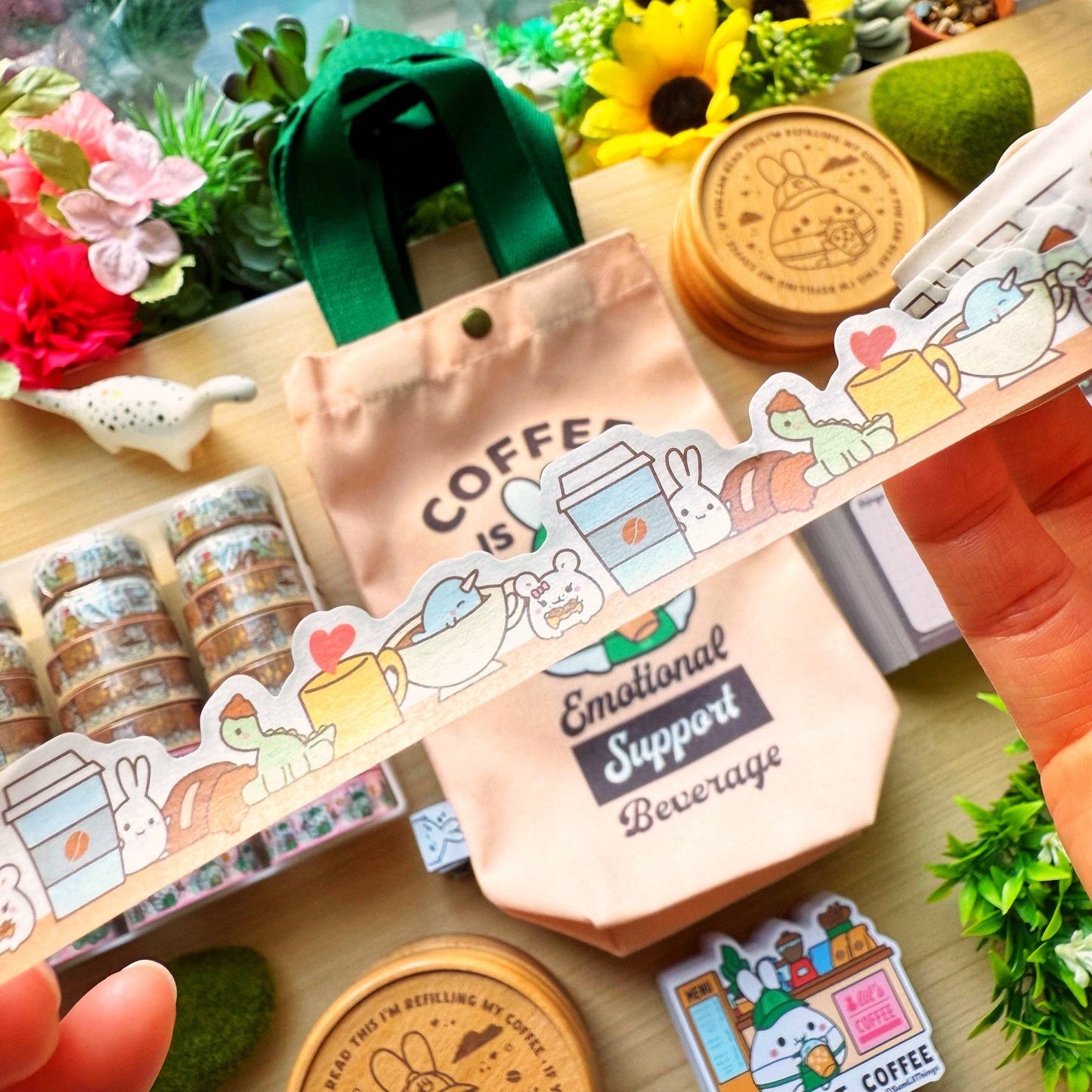 Lil' Coffee Misfits - Diecut Washi Tape