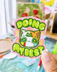 Doing My Best Cat Sticker