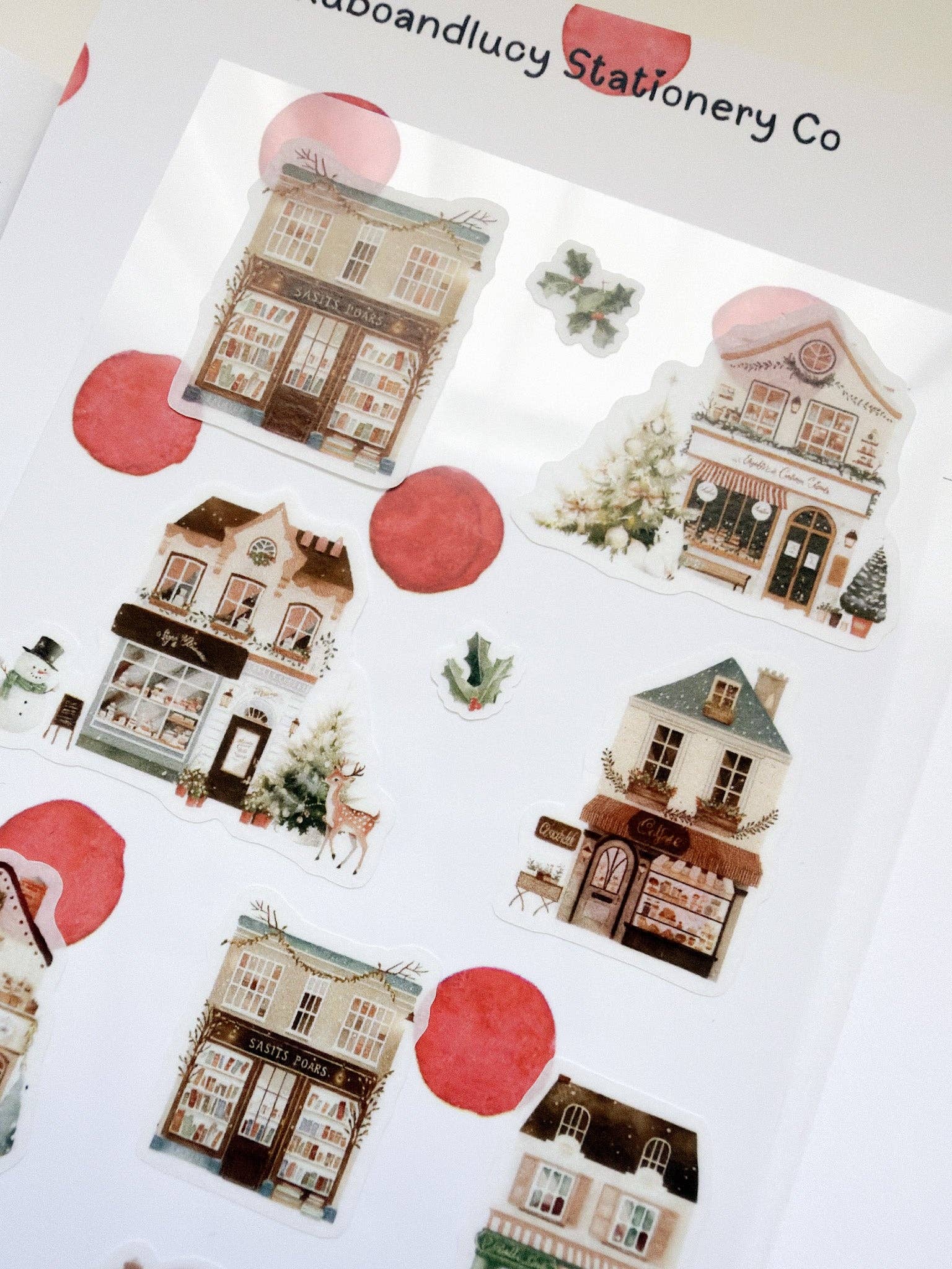 Christmas Village Washi Sticker Sheet