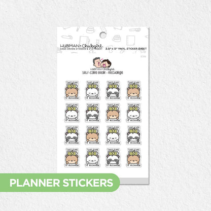 Self-Care Bear - Recharge Planner Stickers