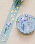 Flower Duck Foil Washi Tape