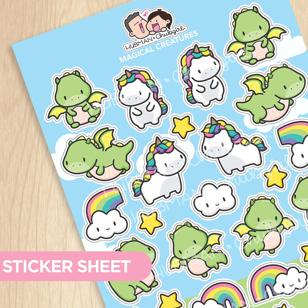 Sticker Sheet - Magical Creatures