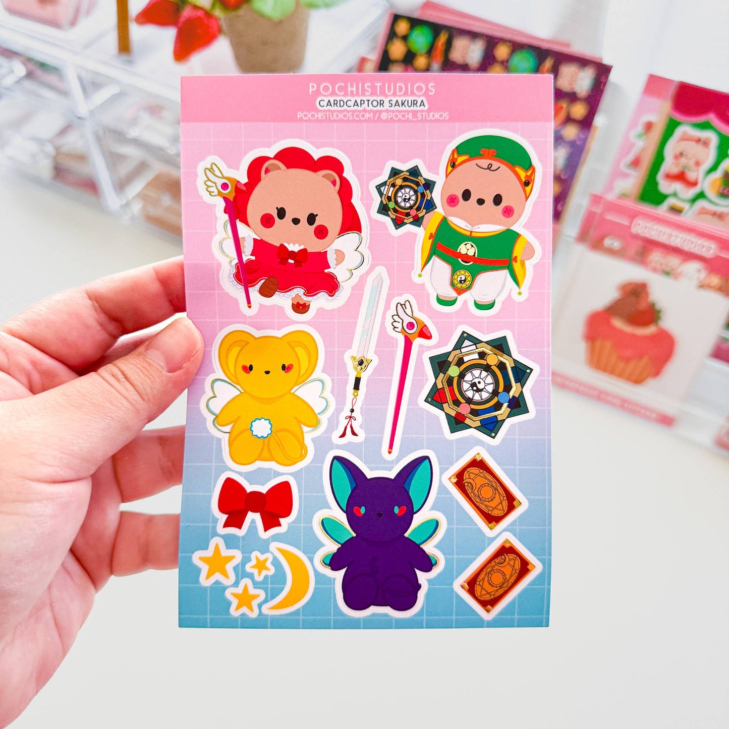 CardCaptor Sakura Inspo Holo Gold Foil Matte Sticker Sheet