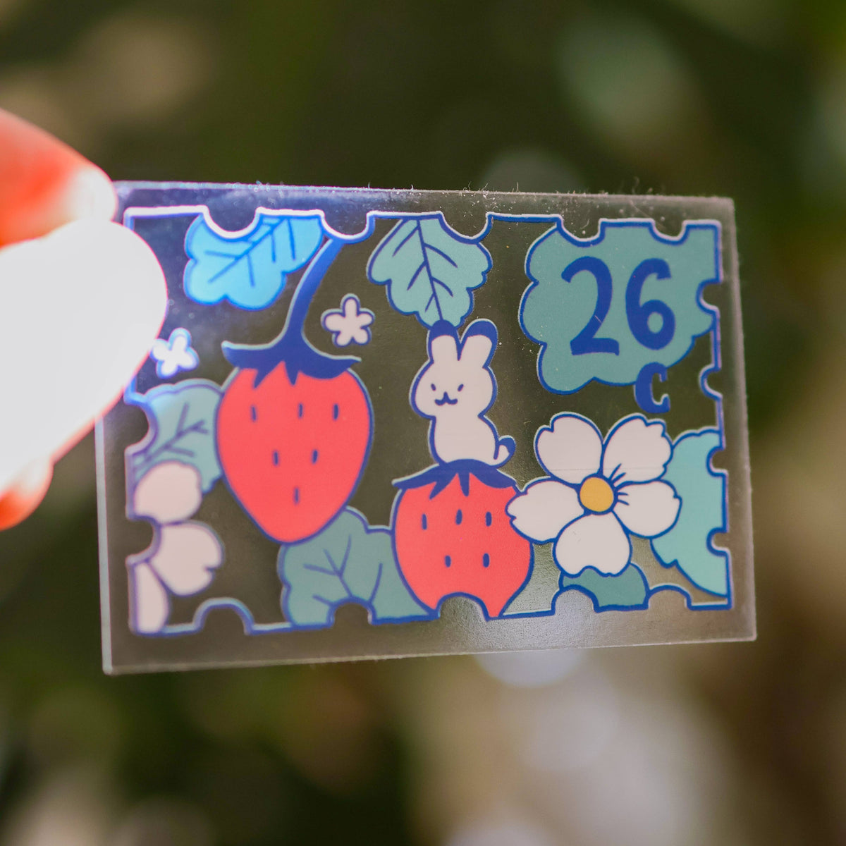 Berries Postage Transparent Vinyl Sticker