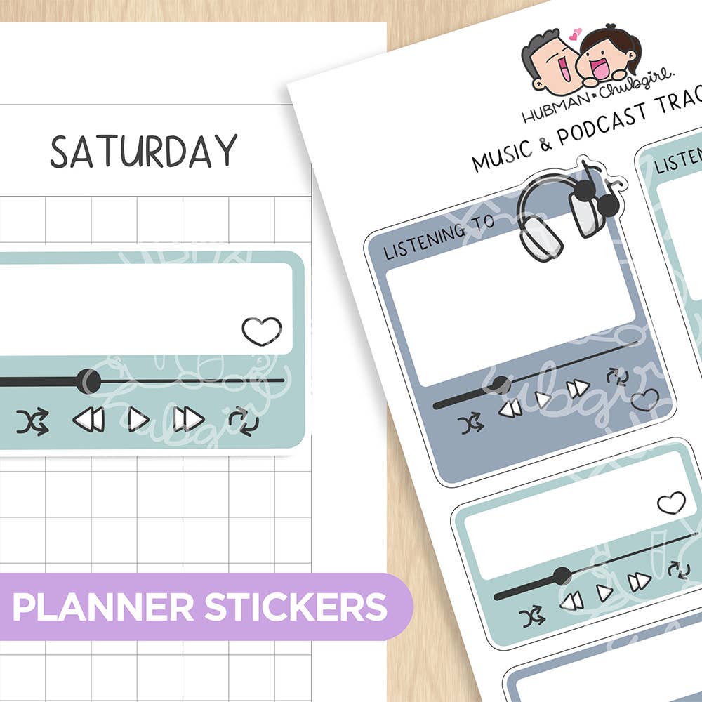 Listening to Tracker Planner Stickers