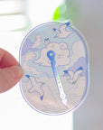 Sky Writer Glass Pen Vinyl Sticker