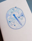 Sky Writer Glass Pen Vinyl Sticker