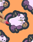 Kitty Ghost Vinyl Sticker