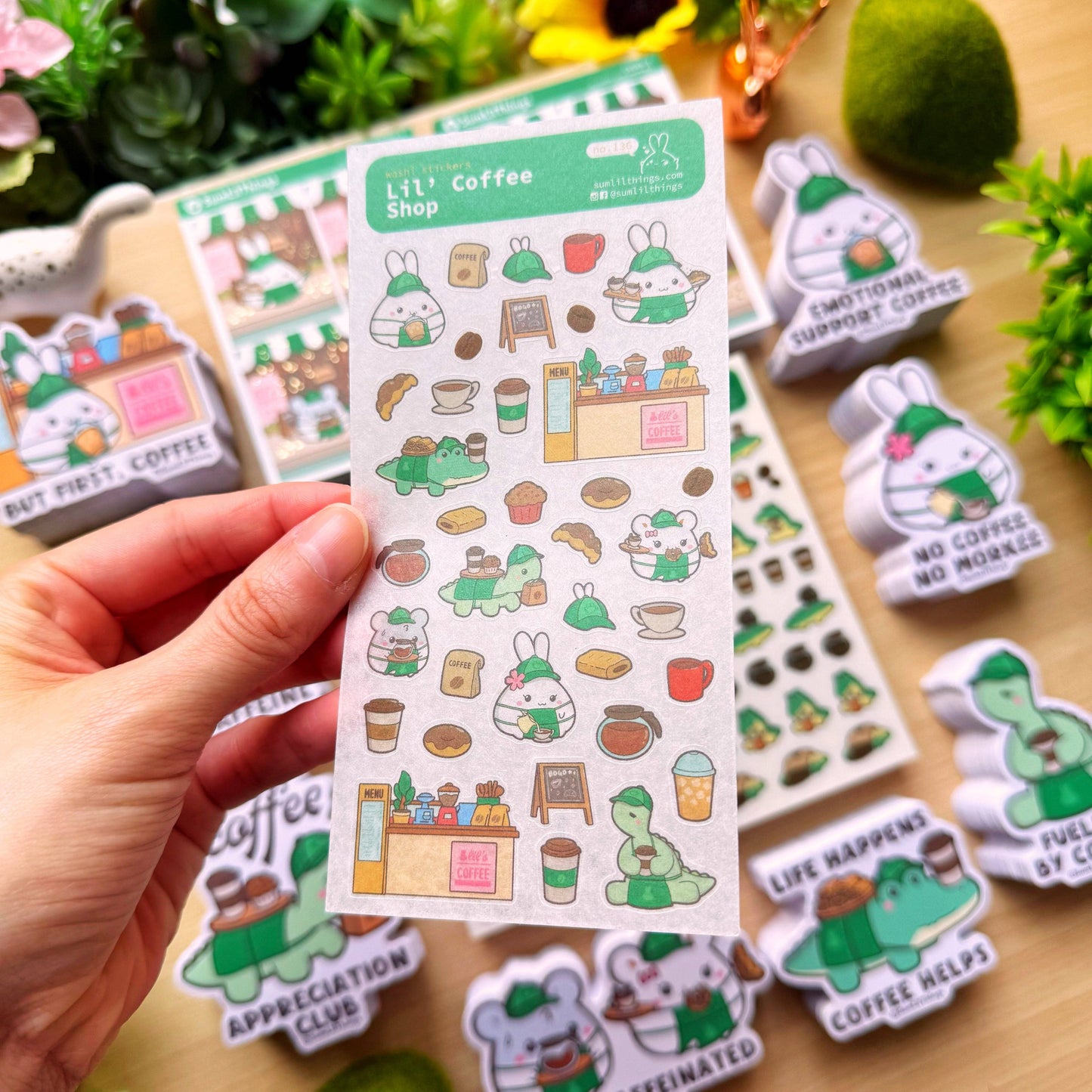 Lil' Coffee Shop Washi Sticker sheet