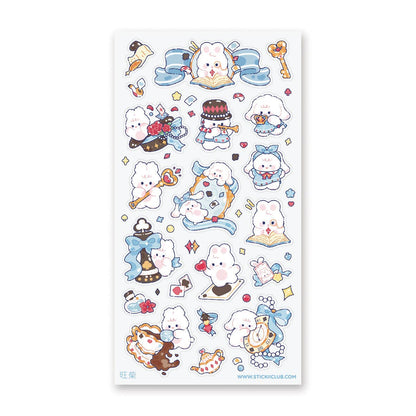 Bunnies in Wonderland Sticker Sheet