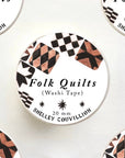 Folk Quilts Neutral Quilt Star Washi Tape