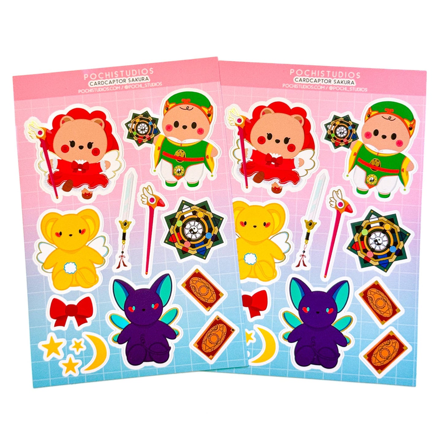 CardCaptor Sakura Inspo Holo Gold Foil Matte Sticker Sheet