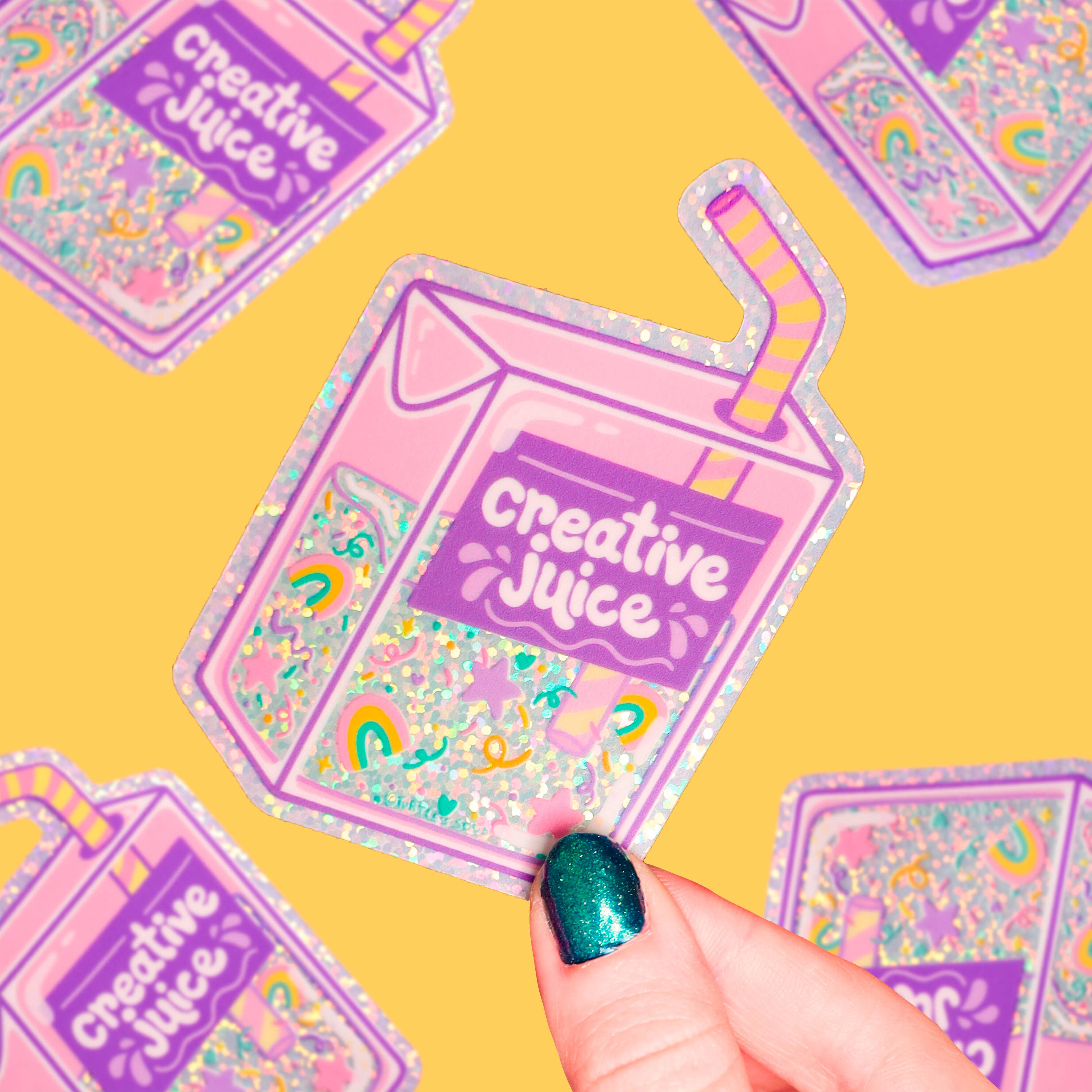 Liquid Contents Sticker Creative Juice Box Vinyl Sticker – Suteki Stickers