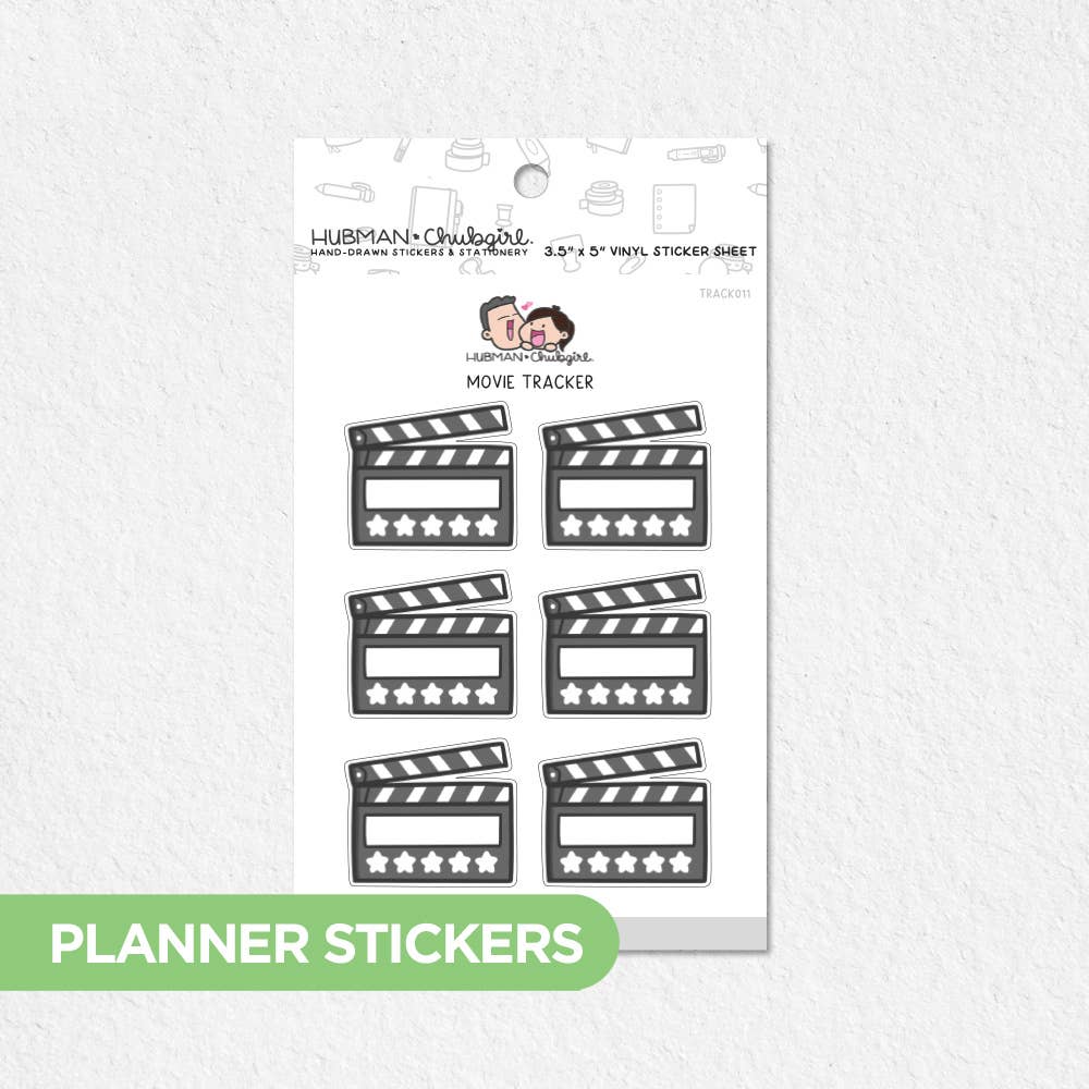 Movies Tracker Planner Stickers