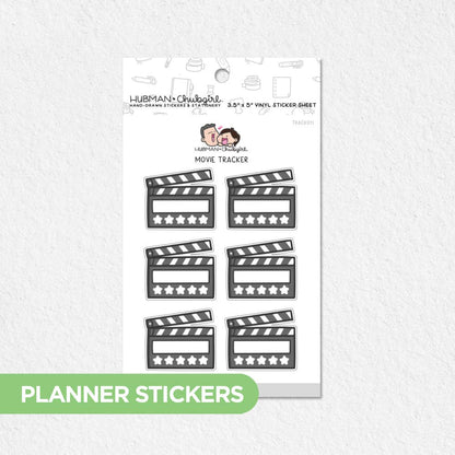 Movies Tracker Planner Stickers