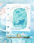 Ocean Wave Clear Tape used in a seaside journal spread with shells and ocean-themed details