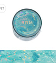 Ocean Wave Clear Tape by BGM featuring ocean waves, fish and manta ray silhouettes