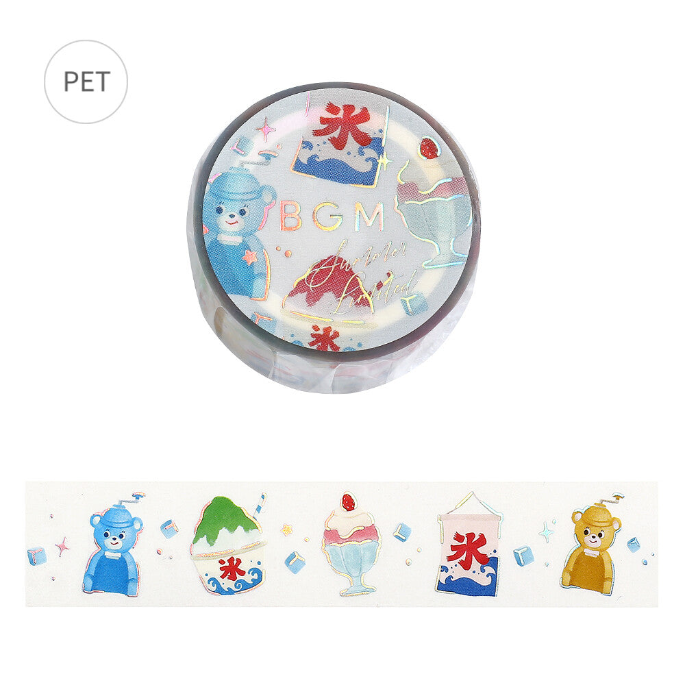 Summer Colours Clear Tape by BGM featuring shaved ice, ice cubes and colourful summer bears