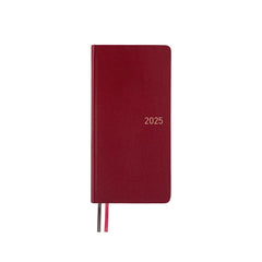 Pomegranate - Leather (English) 2025 Hobonichi Weeks (Jan Start)