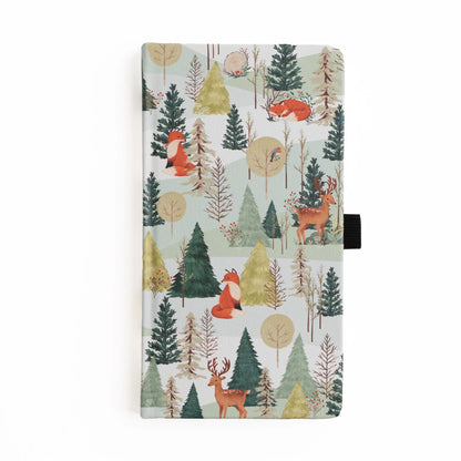 Fox In Winter Woods: Traveler's Dot Grid Notebook