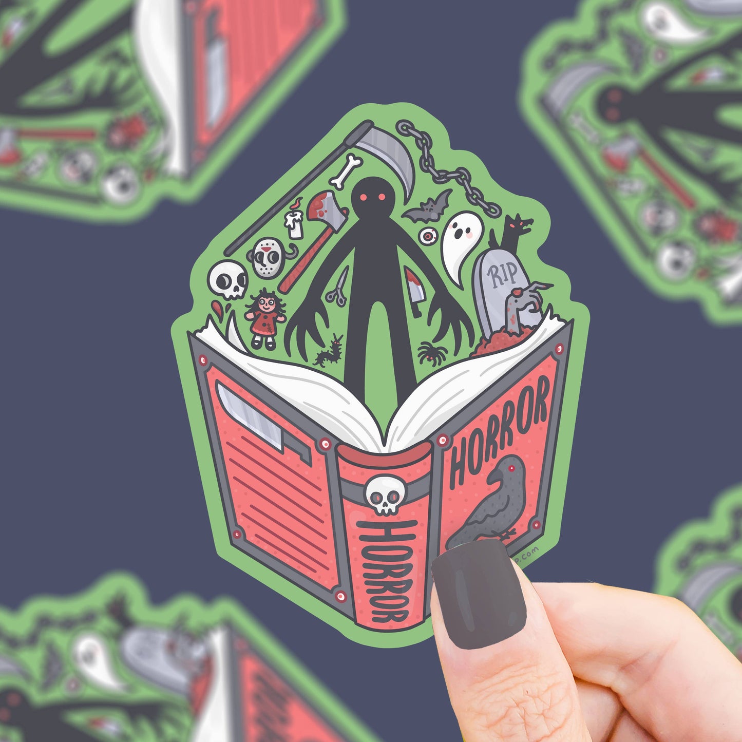 Horror Book Vinyl Sticker