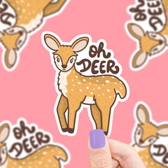 Oh Deer Vinyl Sticker