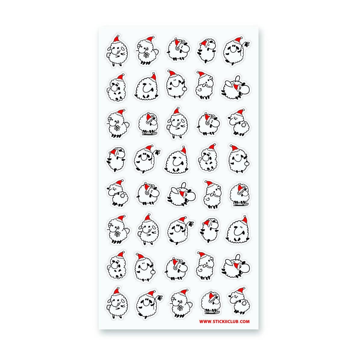 X-Mas Sheep Sticker Sheet