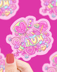 Yummy Pink Sweets Vinyl Sticker
