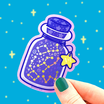 Bottle of Stars Vinyl Sticker