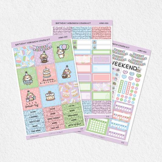 Birthday Theme Cousin Weekly Kit (Set of 3)