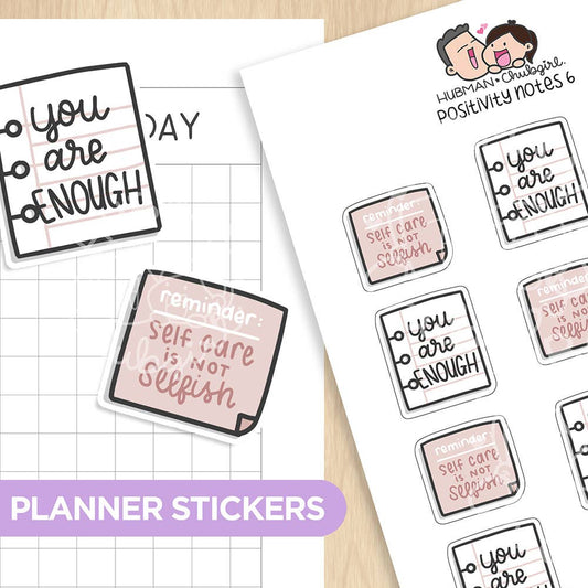 Positivity Notes 6 Planner Stickers