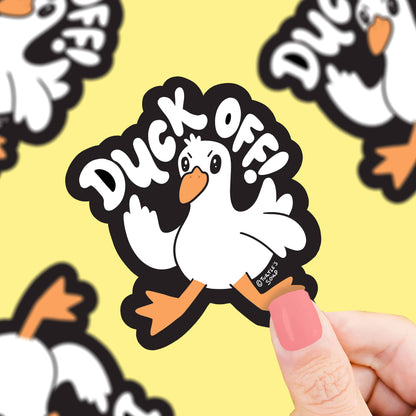 Duck Off Vinyl Sticker