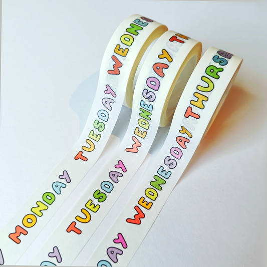 Days Of The Week Washi Tape