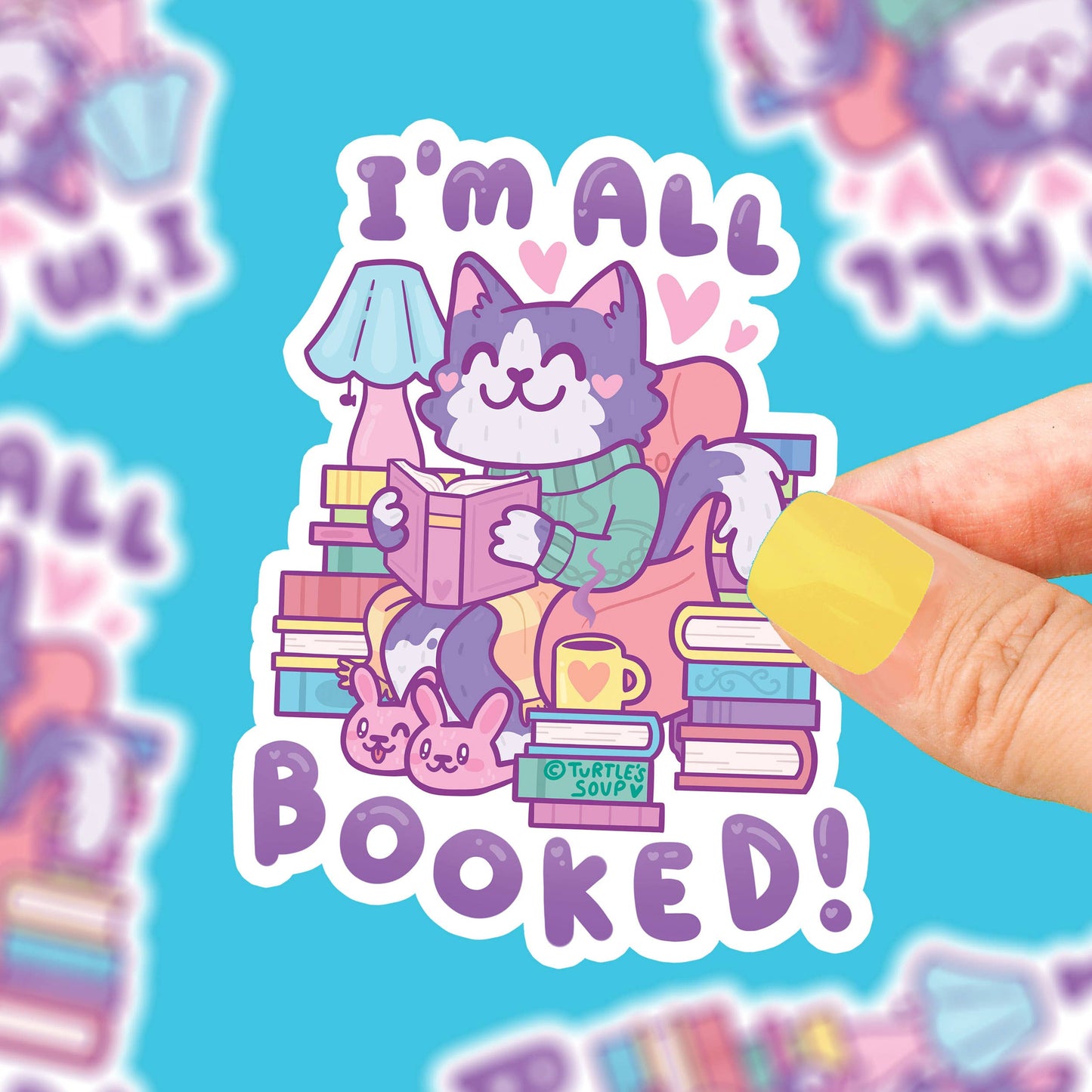 I'm All Booked Up Vinyl Sticker