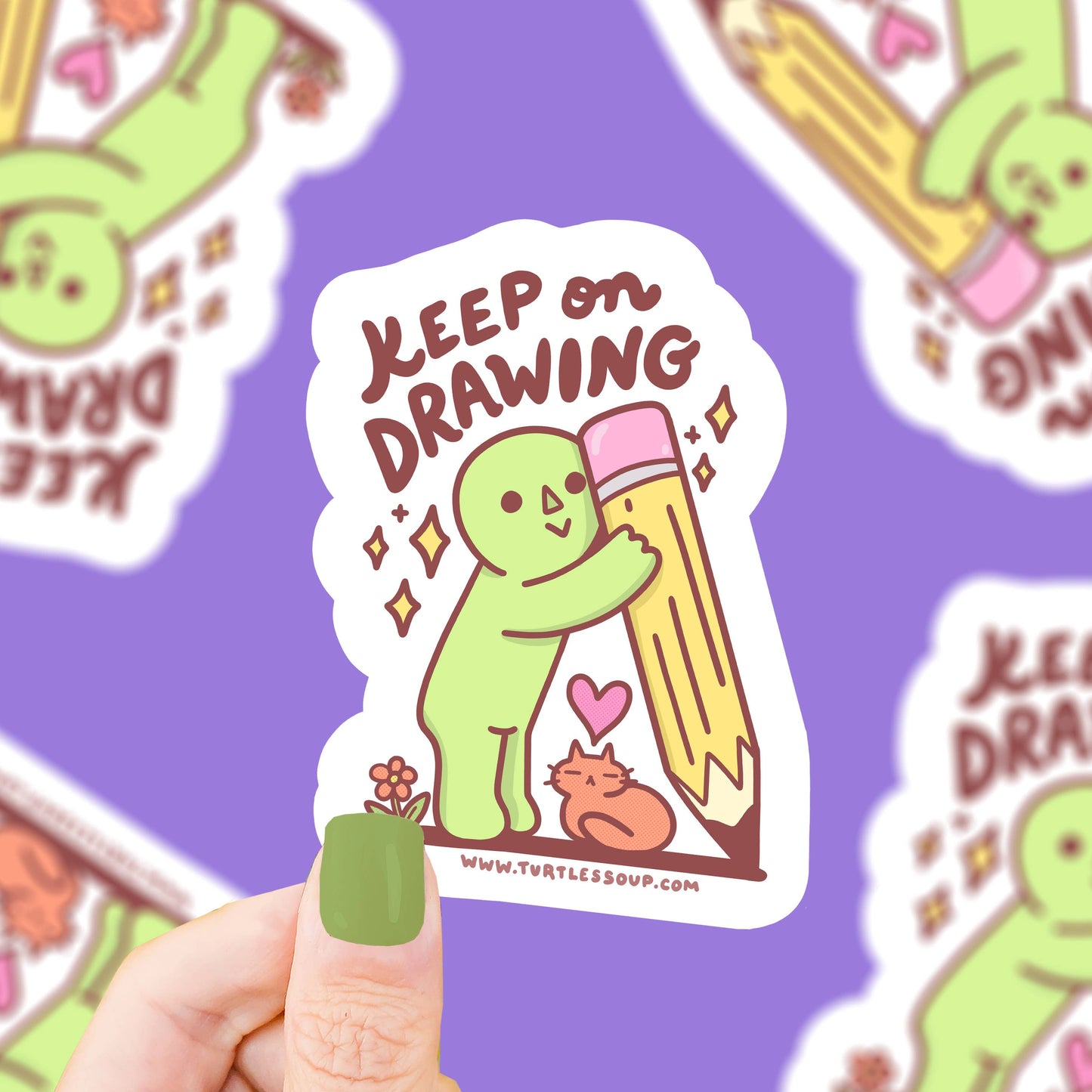 Keep On Drawing Vinyl Sticker