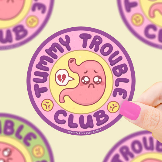 Tummy Trouble Club Vinyl Sticker