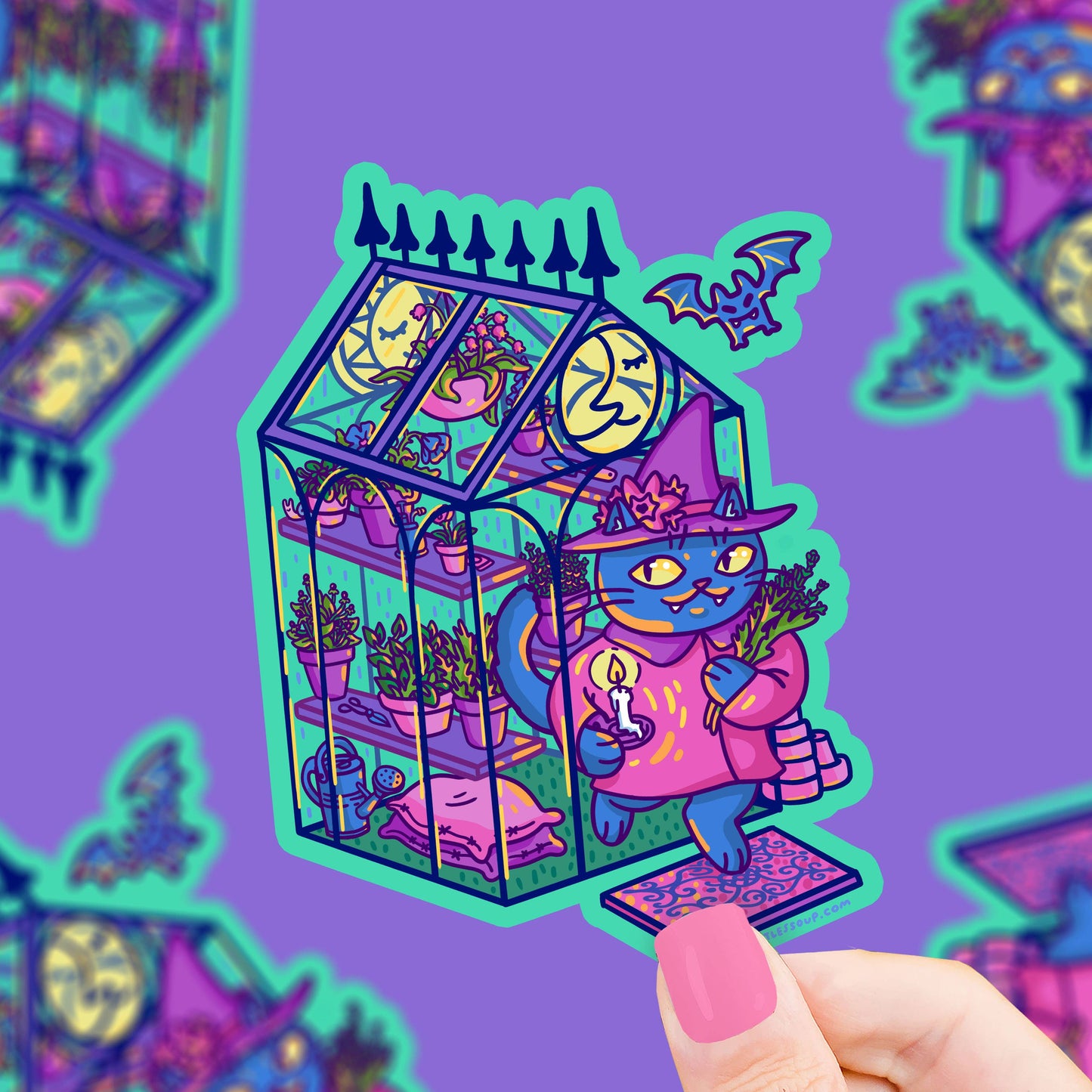 Witchy Greenhouse Vinyl Sticker