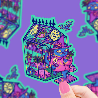 Witchy Greenhouse Vinyl Sticker