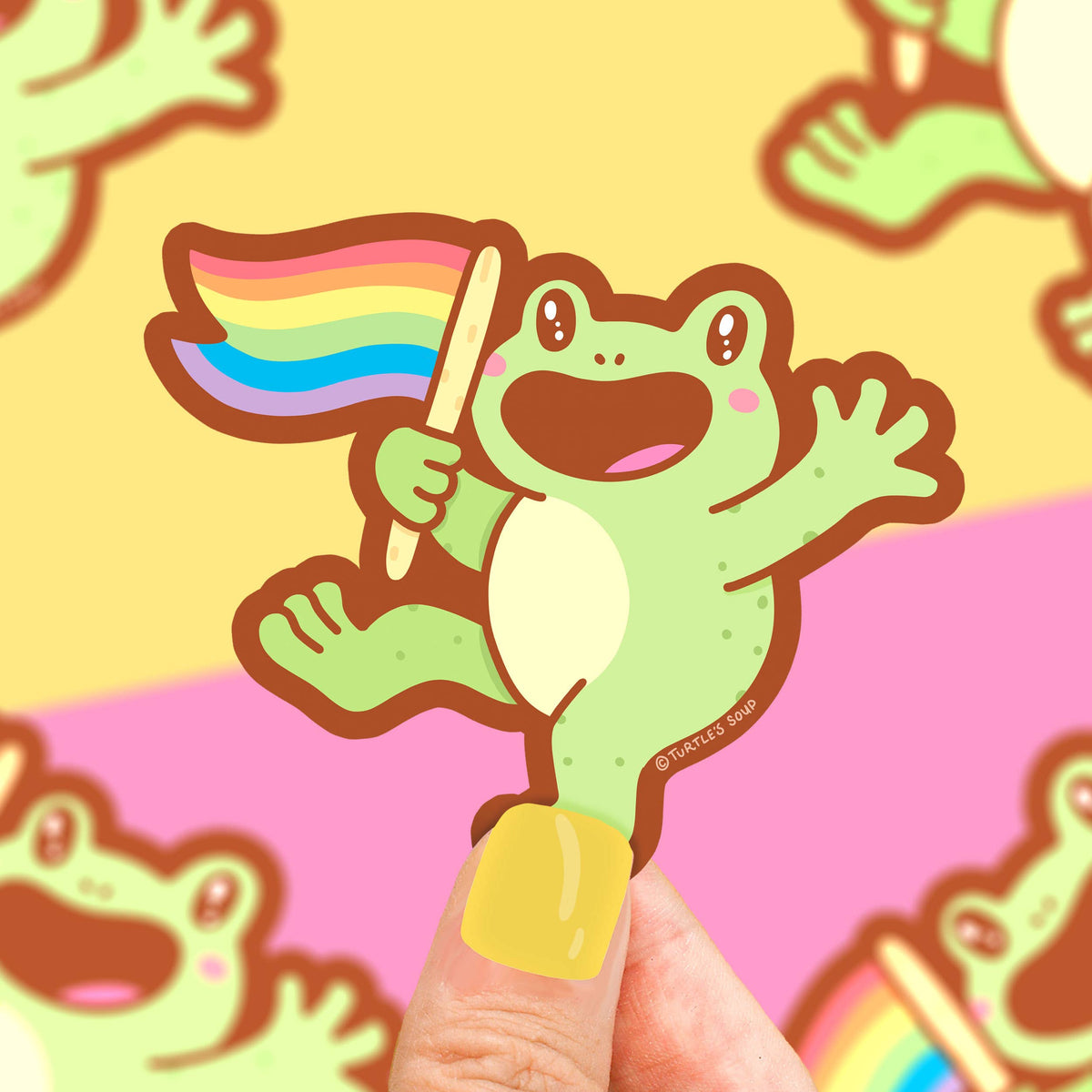 Pride Frog Vinyl Sticker